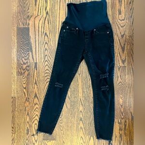 Women's Gap Maternity Black Jeans Skinny Stretch Denim Size 27
